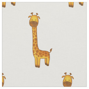 Niedliche Giraffe Kinderzimmer Tier  Safari Wild T Stoff