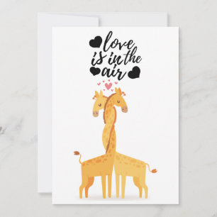 Niedliche Giraffe-Liebe für den Valentinstag Feiertagskarte