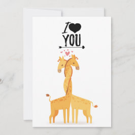 Niedliche Giraffe-Liebe für den Valentinstag Feiertagskarte