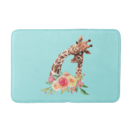 Niedliche Giraffe Mama & Baby Badematte