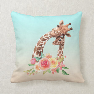 Niedliche Giraffe Mama & Baby Kissen