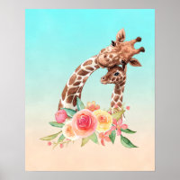 Niedliche Giraffe Mama & Baby