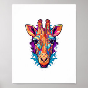 Niedliche Giraffe Männer Frauen Kinder Poster