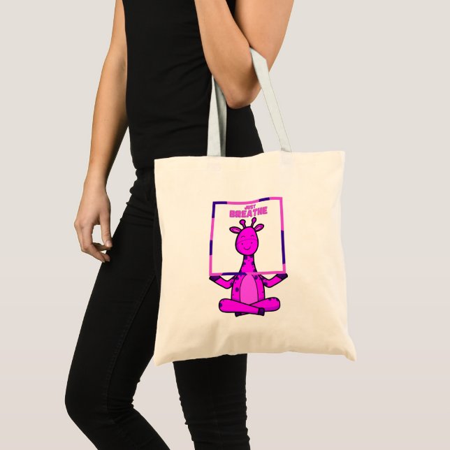 Niedliche Giraffe Meditation Yoga Tote Tasche (Vorderseite (Produkt))
