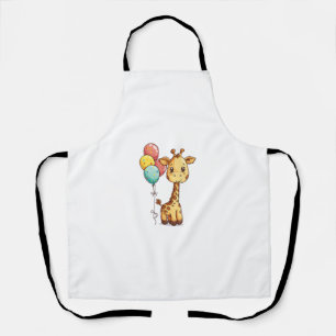 Niedliche Giraffe mit Balloons Schürze