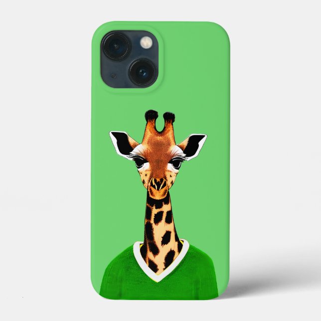 Niedliche Giraffe mit einem grünen Pullover Case-Mate iPhone Hülle (Rückseite)