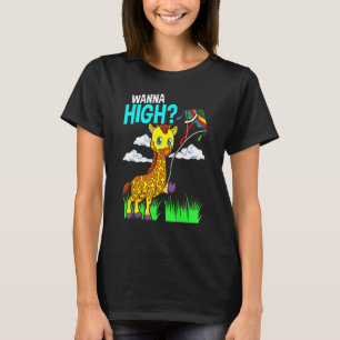 Niedliche Giraffe mit Fliegenkite für Kindergiraff T-Shirt