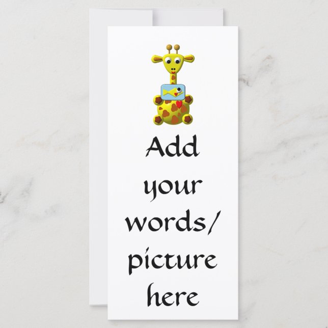 Niedliche Giraffe mit Goldfish (Vorderseite)