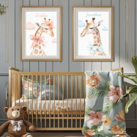Niedliche Giraffe mit rosa Ribbon Baby Girl Kinder