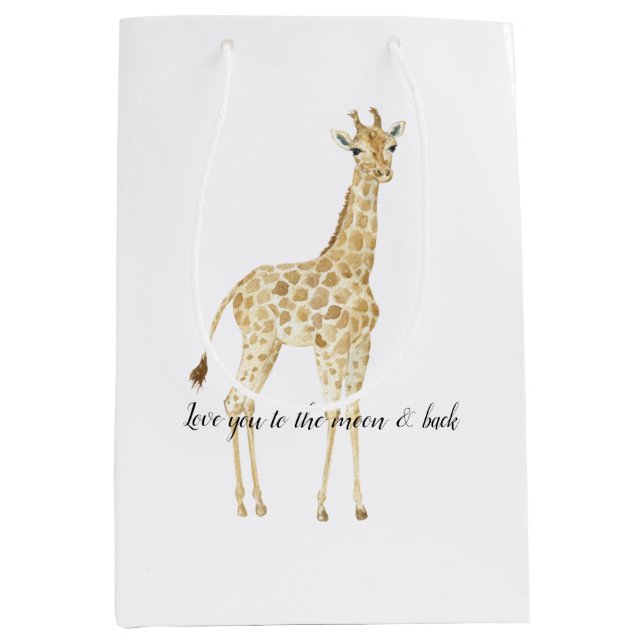 Niedliche Giraffe          Mittlere Geschenktüte (Vorderseite)