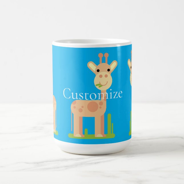 Niedliche Giraffe Munching Thunder_Cove Kaffeetasse (Mittel)