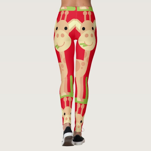 Niedliche Giraffe Munching Thunder_Cove Leggings (Rückseite)
