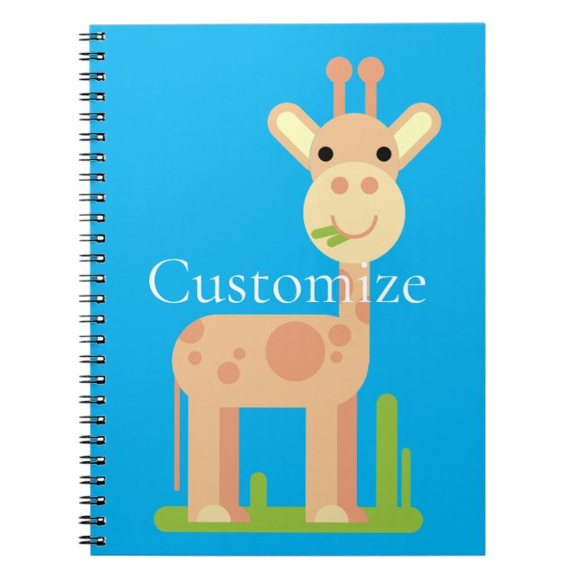 Niedliche Giraffe Munching Thunder_Cove Notizblock (Vorderseite)