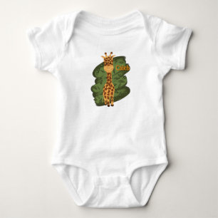 Niedliche Giraffe Personalisiert Baby Strampler