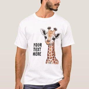 Niedliche Giraffe Personalisierter T - Shirt