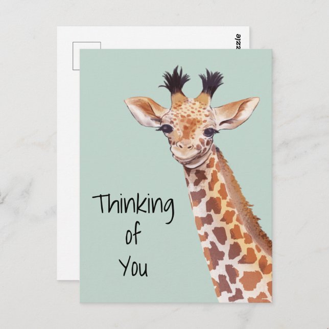 Niedliche Giraffe Postkarte (Vorne/Hinten)