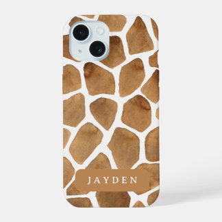 Niedliche Giraffe Print Animal Themed Individuelle iPhone 15 Hülle