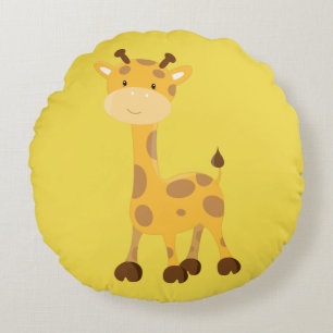 Niedliche Giraffe Rundes Kissen