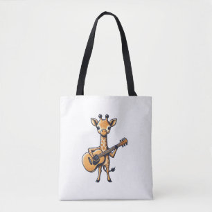 Niedliche Giraffe spielt Gitarre Giraffen Musiker