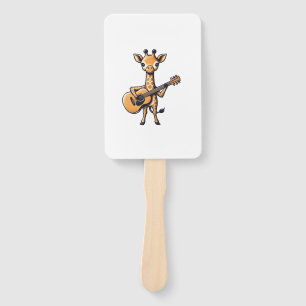 Niedliche Giraffe spielt Gitarre Giraffen Musiker Fächer