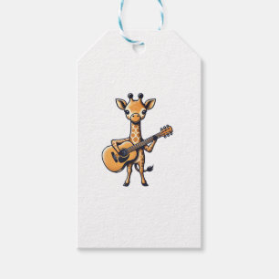 Niedliche Giraffe spielt Gitarre Giraffen Musiker Geschenkanhänger