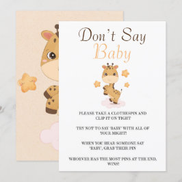 Niedliche Giraffe Stars Sage keine Babykarten