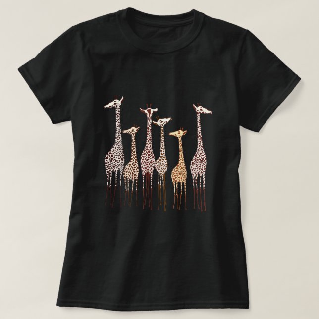 Niedliche Giraffe Tierliebhaber Die sonnige Natur  T-Shirt (Design vorne)