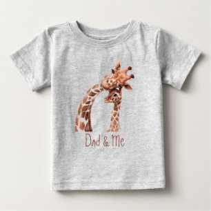 Niedliche Giraffe Vater & Me Baby Bodysuit T-shirt