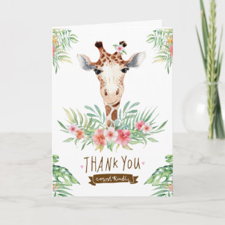 Niedliche Giraffe Vielen Dank Karte