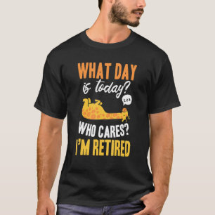 Niedliche Giraffe Was für ein Tag ist es? T-Shirt