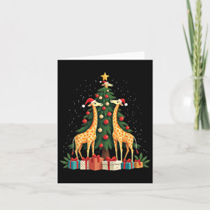 Niedliche Giraffe Weihnachtsbaum Giraffe Liebe Wei Karte