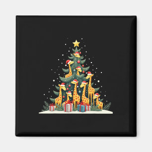 Niedliche Giraffe Weihnachtsbaum Giraffe Liebe Wei Magnet