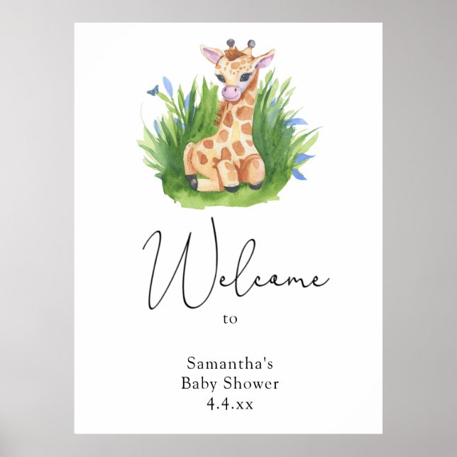 Niedliche Giraffe - Welcome Foam Board Poster (Vorne)