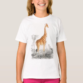 Niedliche Giraffe, wilde afrikanische Tiermädchen  T-Shirt
