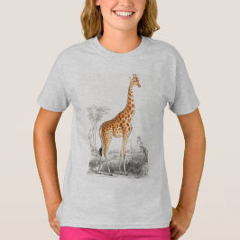 Niedliche Giraffe, wilde afrikanische Tiermädchen  T-Shirt