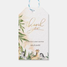 Niedliche Giraffe, Zebra-Blätter Kinderdusche Geschenkanhänger