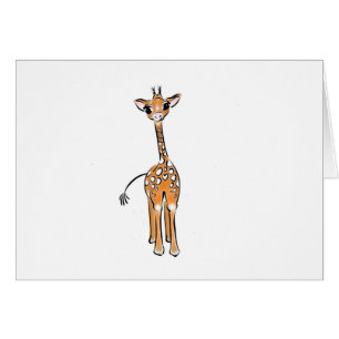 Niedliche Giraffe zeichnend