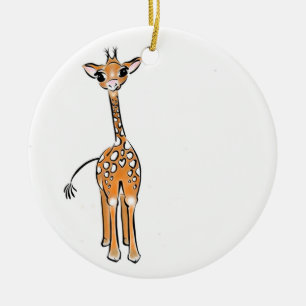 Niedliche Giraffe zeichnend Keramikornament