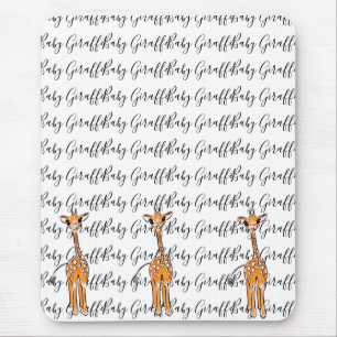 Niedliche Giraffe zeichnend, Safaritiere Mousepad