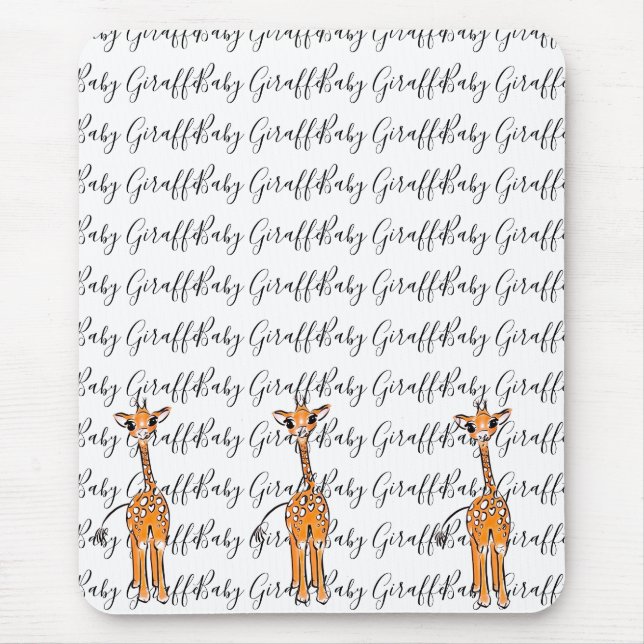 Niedliche Giraffe zeichnend, Safaritiere Mousepad (Vorne)