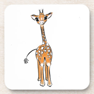 Niedliche Giraffe zeichnend Untersetzer