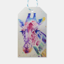 Niedliche Giraffe Zoo Party Name Vorname Tags Geschenkanhänger