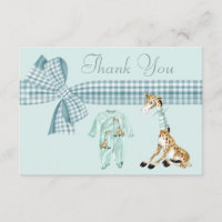 Niedliche Giraffen-blauer Jungen-Baby-Dusche