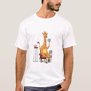 Niedliche Giraffen, Bücher und Teegeschenke T-Shirt