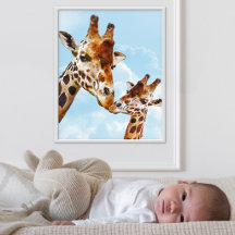 Niedliche Giraffen Kinderzimmer Poster