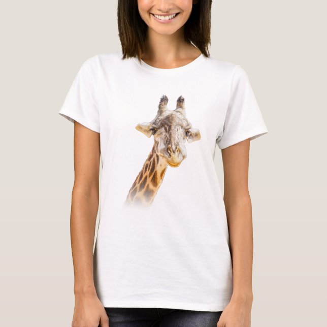 Niedliche Giraffen-modernes Tier T-Shirt (Vorderseite)