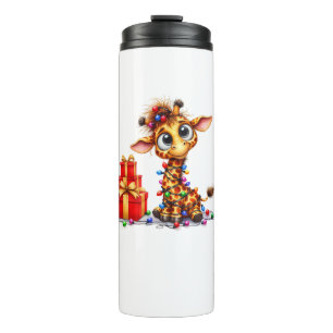 Niedliche Giraffen Weihnachten Weihnachten Weihnac Thermosbecher