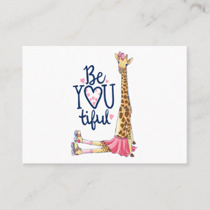 Niedliche Giraffendarstellung in Handschrift Visitenkarte