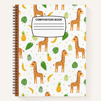 Niedliche Giraffenspirale Notizbuch