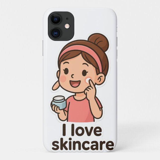 Niedliche Girl-Aufkleber für Skincare - Selbstvers Case-Mate iPhone Hülle (Rückseite)